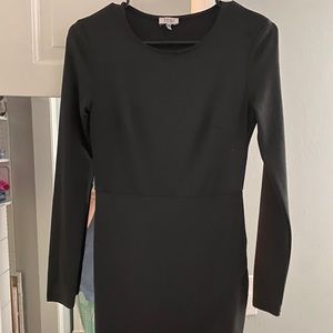 Black bodycon long sleeves mini dress